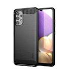 For Samsung Galaxy A32 4G(US Version) MOFI Gentleness Series Brushed Texture Carbon Fiber Soft TPU Case(Black) - 1