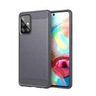 For Samsung Galaxy A72 5G/4G MOFI Gentleness Series Brushed Texture Carbon Fiber Soft TPU Case(Grey) - 1