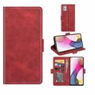 For Motorola Moto G Stylus 2021 Dual-side Magnetic Buckle Horizontal Flip Leather Case with Holder & Card Slots & Wallet(Red) - 1