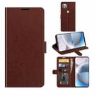 For Motorola One 5G Ace R64 Texture Single Horizontal Flip Protective Case with Holder & Card Slots & Wallet& Photo Frame(Brown) - 1