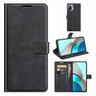 For Xiaomi Mi 11 Lite 4G / 5G Retro Calf Pattern Buckle Horizontal Flip Leather Case with Holder & Card Slots & Wallet(Black) - 1