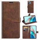 For Xiaomi Mi 11 Lite 4G / 5G Retro Calf Pattern Buckle Horizontal Flip Leather Case with Holder & Card Slots & Wallet(Dark Brown) - 1