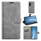 For Xiaomi Mi 10S Retro Calf Pattern Buckle Horizontal Flip Leather Case with Holder & Card Slots & Wallet(Grey) - 1