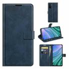 For OPPO A54 5G Retro Calf Pattern Buckle Horizontal Flip Leather Case with Holder & Card Slots & Wallet(Blue) - 1