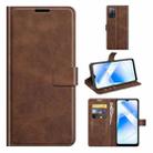 For OPPO A55 5G Retro Calf Pattern Buckle Horizontal Flip Leather Case with Holder & Card Slots & Wallet(Dark Brown) - 1