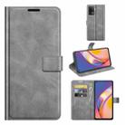 For OPPO A94 4G / F19 Pro Retro Calf Pattern Buckle Horizontal Flip Leather Case with Holder & Card Slots & Wallet(Grey) - 1