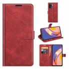 For OPPO A94 4G / F19 Pro Retro Calf Pattern Buckle Horizontal Flip Leather Case with Holder & Card Slots & Wallet(Red) - 1