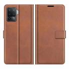 For OPPO A94 4G / F19 Pro Retro Calf Pattern Buckle Horizontal Flip Leather Case with Holder & Card Slots & Wallet(Light Brown) - 2