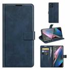 For OPPO Find X3 Pro / Find X3 Retro Calf Pattern Buckle Horizontal Flip Leather Case with Holder & Card Slots & Wallet(Blue) - 1
