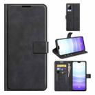 For vivo S9 Retro Calf Pattern Buckle Horizontal Flip Leather Case with Holder & Card Slots & Wallet(Black) - 1