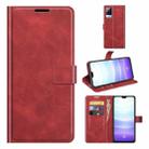 For vivo S9 Retro Calf Pattern Buckle Horizontal Flip Leather Case with Holder & Card Slots & Wallet(Red) - 1