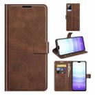 For vivo S9 Retro Calf Pattern Buckle Horizontal Flip Leather Case with Holder & Card Slots & Wallet(Dark Brown) - 1