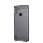 For Motorola Moto E7 Power MOFI Gentleness Series Brushed Texture Carbon Fiber Soft TPU Case(Gray) - 1