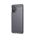 For Motorola Moto Edge S MOFI Gentleness Series Brushed Texture Carbon Fiber Soft TPU Case(Gray) - 1