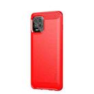 For Motorola Moto Edge S MOFI Gentleness Series Brushed Texture Carbon Fiber Soft TPU Case(Red) - 1