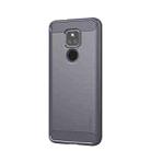 For Motorola Moto G Play 2021 MOFI Gentleness Series Brushed Texture Carbon Fiber Soft TPU Case(Gray) - 1