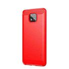 For Motorola Moto G Power 2021 MOFI Gentleness Series Brushed Texture Carbon Fiber Soft TPU Case(Red) - 1