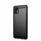 For Motorola Moto G Stylus 2021 MOFI Gentleness Series Brushed Texture Carbon Fiber Soft TPU Case(Black) - 1