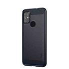 For Motorola Moto G10 / G30 MOFI Gentleness Series Brushed Texture Carbon Fiber Soft TPU Case(Blue) - 1