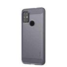 For Motorola Moto G10 / G30 MOFI Gentleness Series Brushed Texture Carbon Fiber Soft TPU Case(Gray) - 1