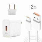 66W USB Fast Charging Travel Charger With EU Plug Conversion Head + 6A USB to Type-C Flash Charging Data Cable, EU Plug(2m) - 1