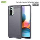 For Xiaomi Redmi Note 10 Pro / Note 10 Pro Max MOFI Gentleness Series Brushed Texture Carbon Fiber Soft TPU Case(Grey) - 1