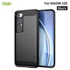For Xiaomi Mi 10S MOFI Gentleness Series Brushed Texture Carbon Fiber Soft TPU Case(Black) - 1