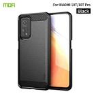 For Xiaomi Mi 10T / 10T Pro / Redmi  K30S MOFI Gentleness Series Brushed Texture Carbon Fiber Soft TPU Case(Black) - 1