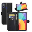 For Alcatel 1L 2021 Litchi Texture Horizontal Flip Protective Case with Holder & Card Slots & Wallet(Black) - 1