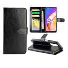 For OPPO A93 5G Crazy Horse Texture Leather Horizontal Flip Protective Case with Holder & Card Slots & Wallet & Photo Frame(Black) - 1