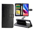 For Redmi K40/K40 Pro/K40 Pro+/POCO F3/Mi 11i Crazy Horse Texture Leather Horizontal Flip Protective Case with Holder & Card Slots & Wallet & Photo Frame(Black) - 1