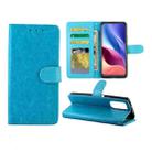 For Redmi K40/K40 Pro/K40 Pro+/POCO F3/Mi 11i Crazy Horse Texture Leather Horizontal Flip Protective Case with Holder & Card Slots & Wallet & Photo Frame(Baby Blue) - 1