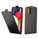 For Samsung Galaxy A02s(5G) Business Style Vertical Flip TPU Leather Case with Card Slot(Black) - 1