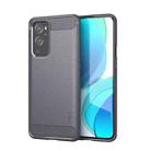 For OnePlus 9 MOFI Gentleness Series Brushed Texture Carbon Fiber Soft TPU Case(Grey) - 1