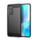 For OnePlus 9 Pro MOFI Gentleness Series Brushed Texture Carbon Fiber Soft TPU Case(Black) - 1