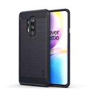 For OnePlus 8 Pro MOFI Gentleness Series Brushed Texture Carbon Fiber Soft TPU Case(Blue) - 1