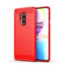 For OnePlus 8 Pro MOFI Gentleness Series Brushed Texture Carbon Fiber Soft TPU Case(Red) - 1