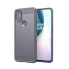 For OnePlus Nord N10 5G MOFI Gentleness Series Brushed Texture Carbon Fiber Soft TPU Case(Grey) - 1