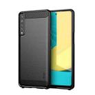 For LG Stylo 7 4G MOFI Gentleness Series Brushed Texture Carbon Fiber Soft TPU Case(Black) - 1