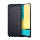 For LG Stylo 7 4G MOFI Gentleness Series Brushed Texture Carbon Fiber Soft TPU Case(Blue) - 1