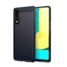 For LG Stylo 7 5G MOFI Gentleness Series Brushed Texture Carbon Fiber Soft TPU Case(Blue) - 1