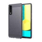 For LG Stylo 7 5G MOFI Gentleness Series Brushed Texture Carbon Fiber Soft TPU Case(Grey) - 1