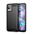 For OPPO Realme 8 / 8 Pro MOFI Gentleness Series Brushed Texture Carbon Fiber Soft TPU Case(Black) - 1