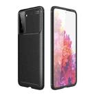 For Samsung Galaxy S21 FE Carbon Fiber Texture Shockproof TPU Case(Black) - 1