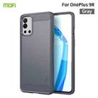 For OnePlus 9R MOFI Gentleness Series Brushed Texture Carbon Fiber Soft TPU Case(Gray) - 1