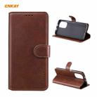 For Redmi K40 / K40 Pro ENKAY Hat-Prince Horizontal Flip PU Leather Case with Holder & Card Slots & Wallet(Brown) - 1