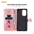 For Xiaomi Mi 11i / Poco F3 ENKAY Hat-Prince Horizontal Flip PU Leather Case with Holder & Card Slots & Wallet(Pink) - 5