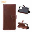 For Xiaomi Mi 11i / Poco F3 ENKAY Hat-Prince Horizontal Flip PU Leather Case with Holder & Card Slots & Wallet(Brown) - 1