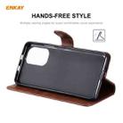 For Xiaomi Mi 11i / Poco F3 ENKAY Hat-Prince Horizontal Flip PU Leather Case with Holder & Card Slots & Wallet(Brown) - 4