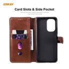 For Xiaomi Mi 11i / Poco F3 ENKAY Hat-Prince Horizontal Flip PU Leather Case with Holder & Card Slots & Wallet(Brown) - 5